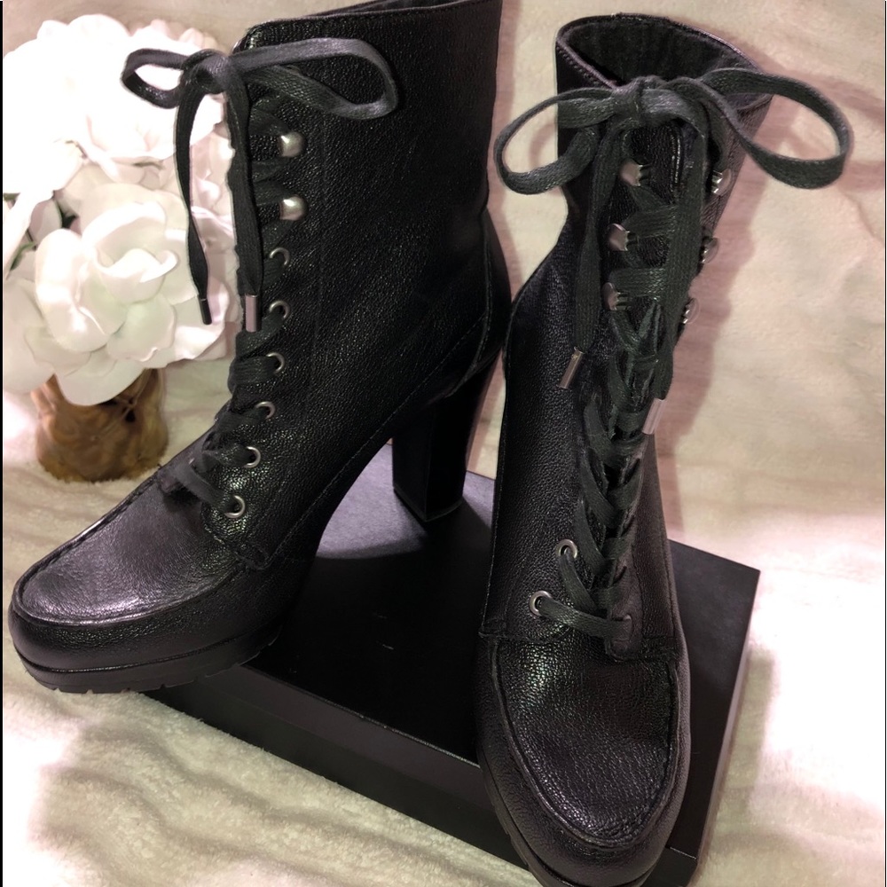 New Joan and David Luxe Lace Up Boots